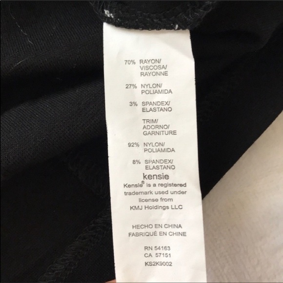 NWT NEW KENSIE Black Stretchy Knit Lace Overlay Dress Size Small Cocktail Date - Picture 7 of 7